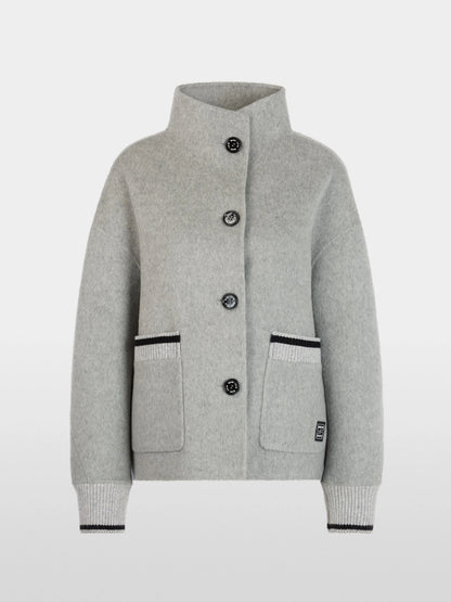 Marc Cain Grey Women Sporty Jacket with Stand-Up Collar SKU: BS 12.10 W28_820 Image 06