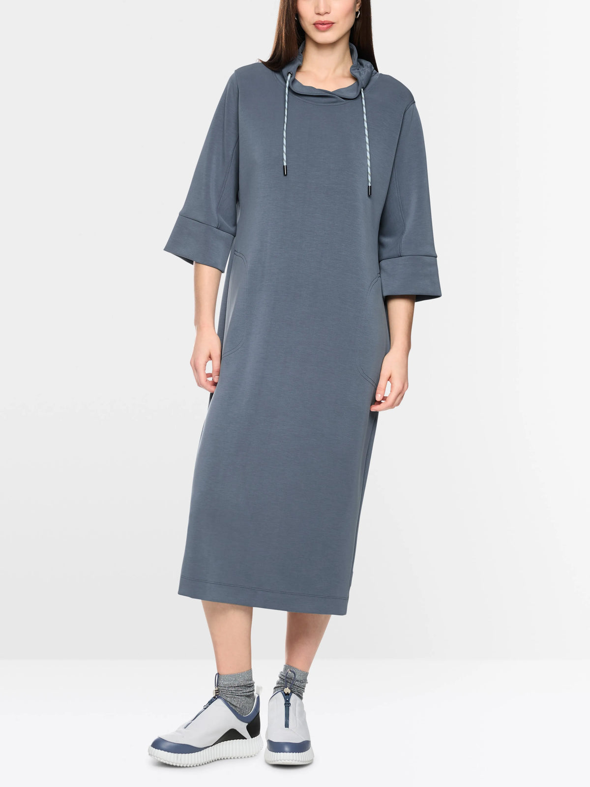 Marc Cain Grisaille Women Long Jersey Dress SKU: BS 21.15 J08_380 Image 01