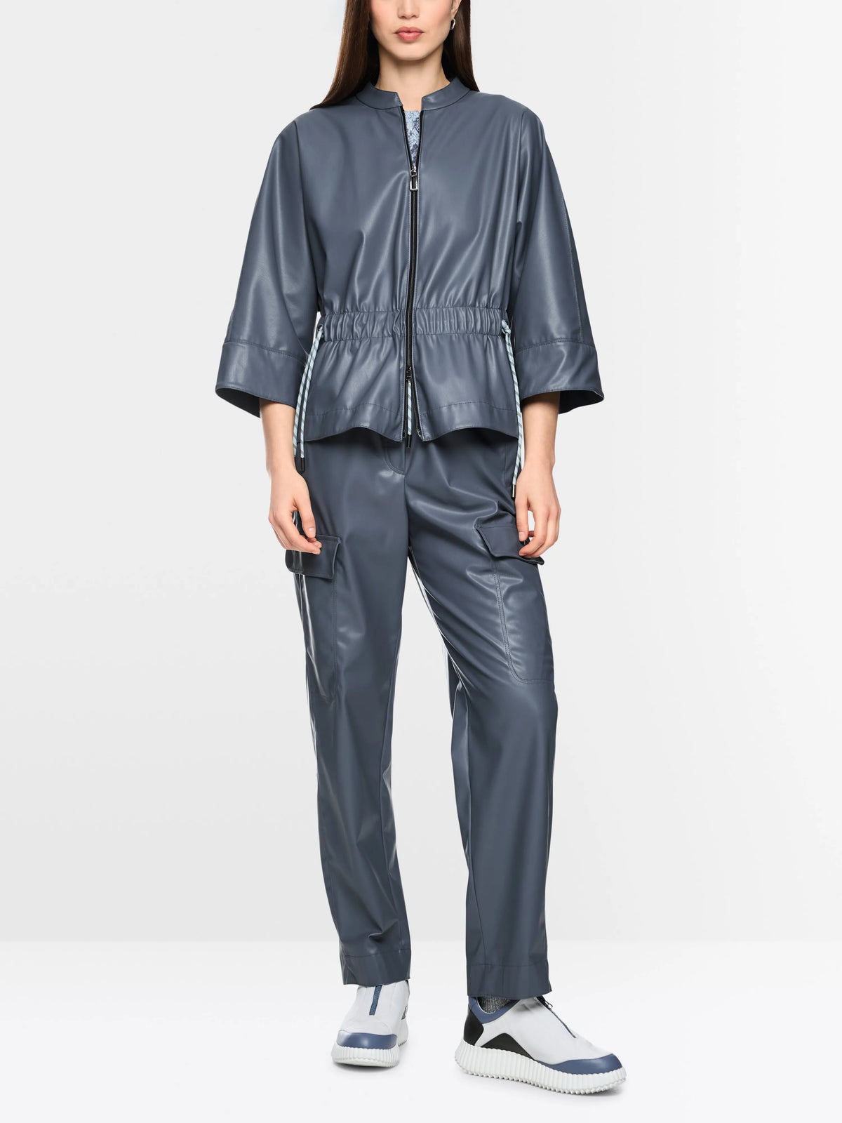 Marc Cain Grisaille Women Faux Leather Jacket SKU: BS 31.10 J07_380 Image 01
