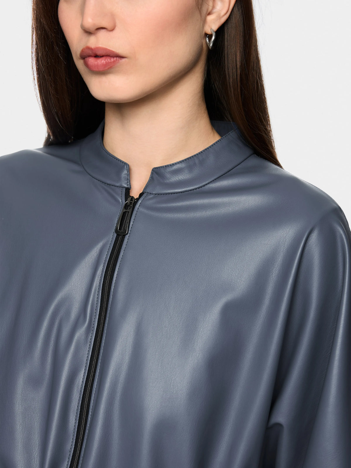 Marc Cain Grisaille Women Faux Leather Jacket SKU: BS 31.10 J07_380 Image 03
