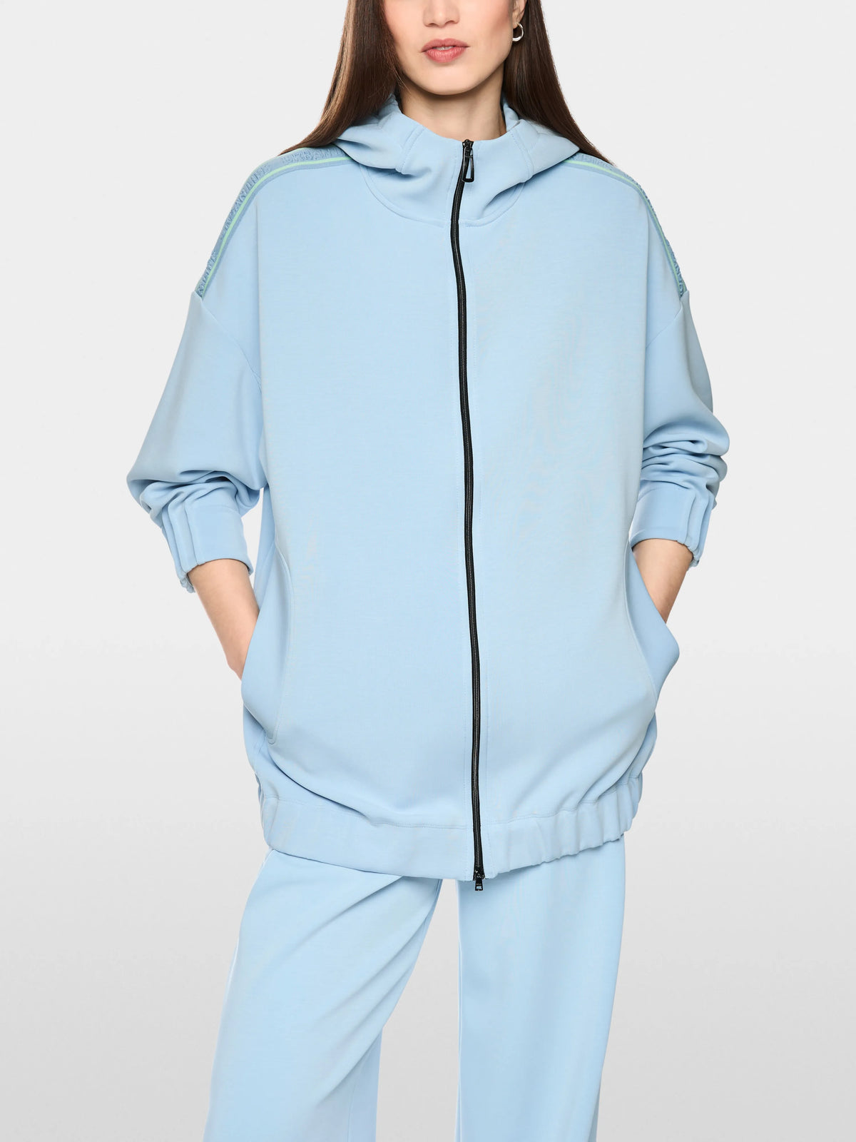 Marc Cain Niagara Mist Women Oversized Jersey Jacket SKU: BS 31.11 J08_318 Image 05