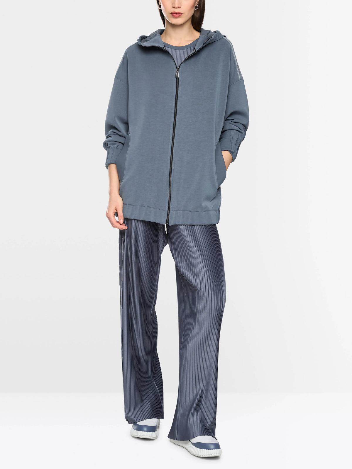 Marc Cain Grisaille Women Oversized Jersey Jacket SKU: BS 31.11 J08_380 Image 01