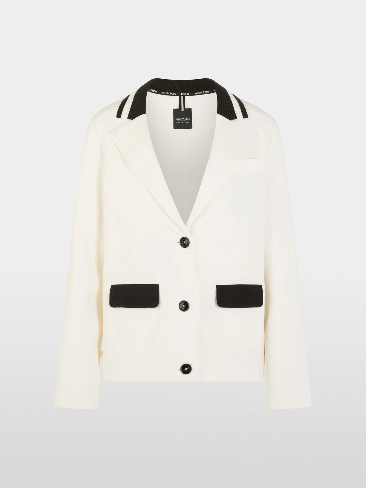 Marc Cain Off-White Women Scuba Jersey Blazer SKU: BS 34.13 J09_110 Image 05