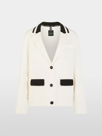 Marc Cain Off-White Women Scuba Jersey Blazer SKU: BS 34.13 J09_110 Image 05
