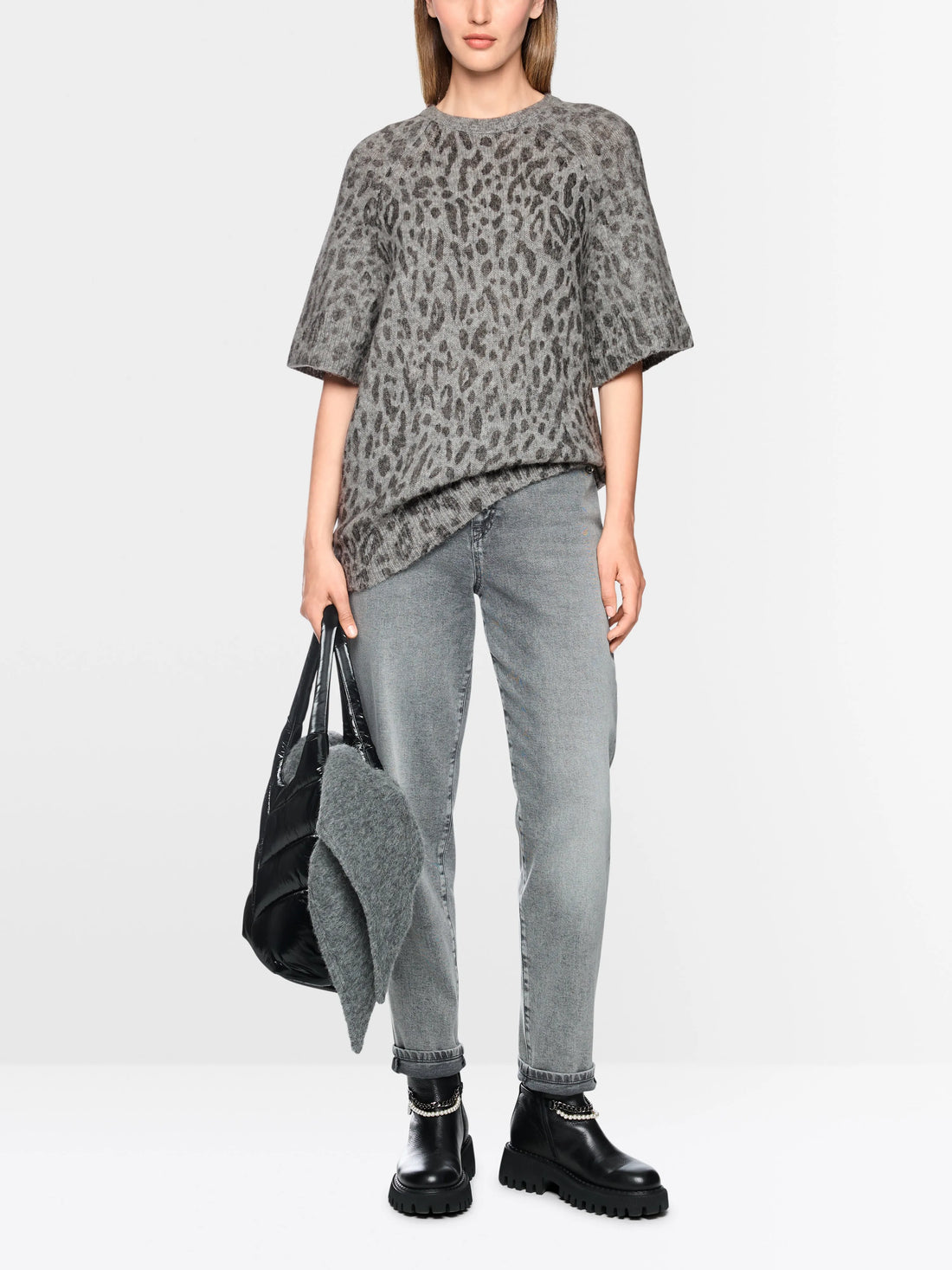 Marc Cain Grey Women ÔKnitted in GermanyÕ Long Jumper SKU: BS 41.30 M24_820 Image 01