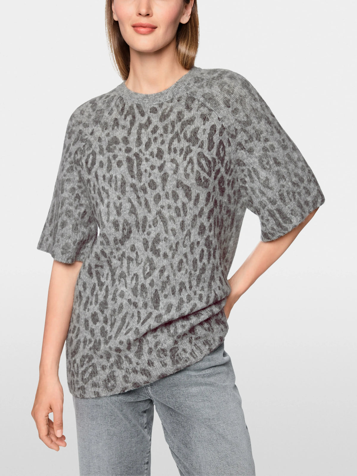 Marc Cain Grey Women ÔKnitted in GermanyÕ Long Jumper SKU: BS 41.30 M24_820 Image 05