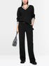Marc Cain Black New Women Sweatshirt with Delicate Lace Details SKU: BS 44.11 J09_900 Image 01