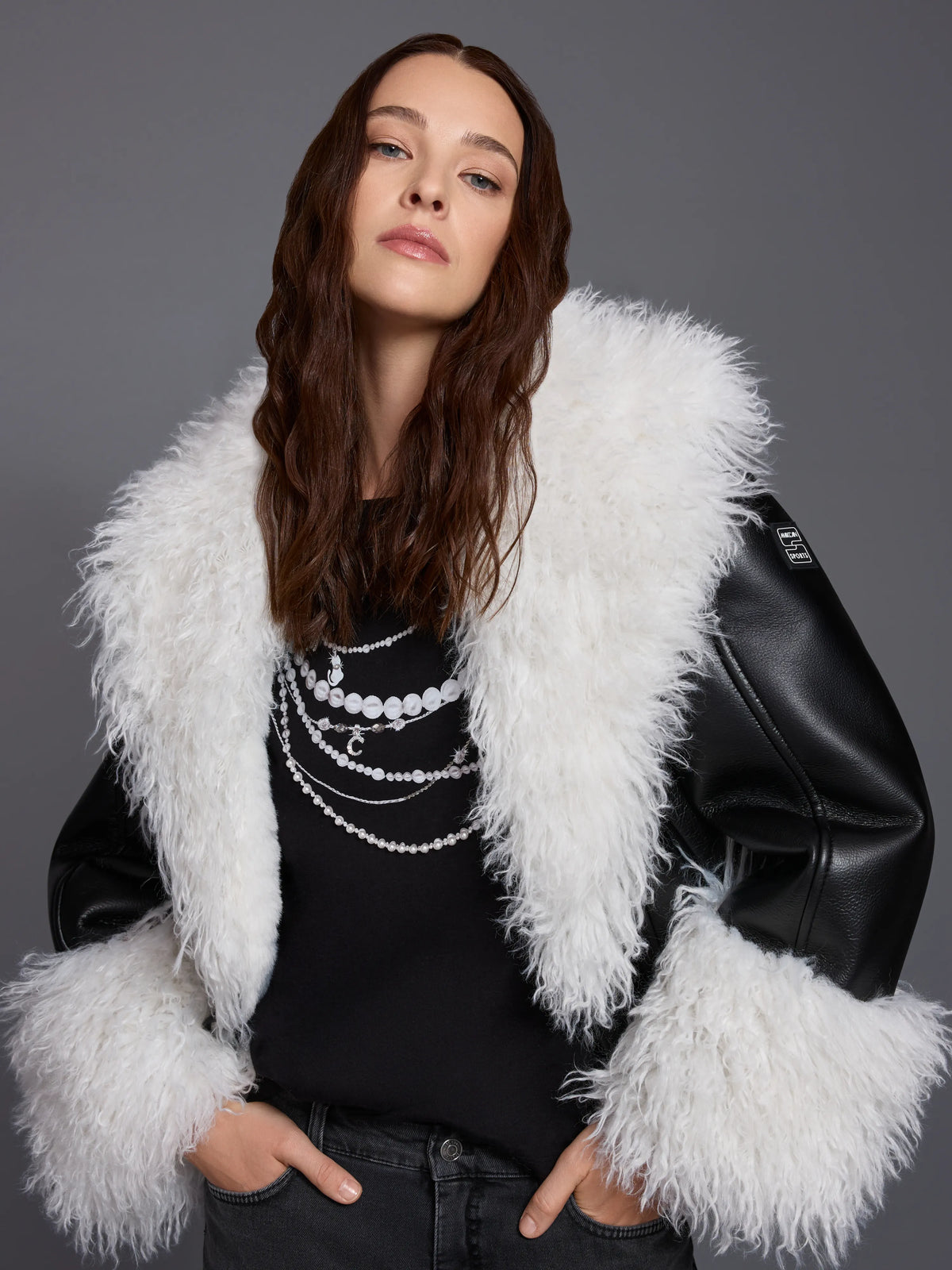 Marc Cain Black New Women Cotton T-Shirt with Print SKU: BS 48.20 J59_900 Image 06