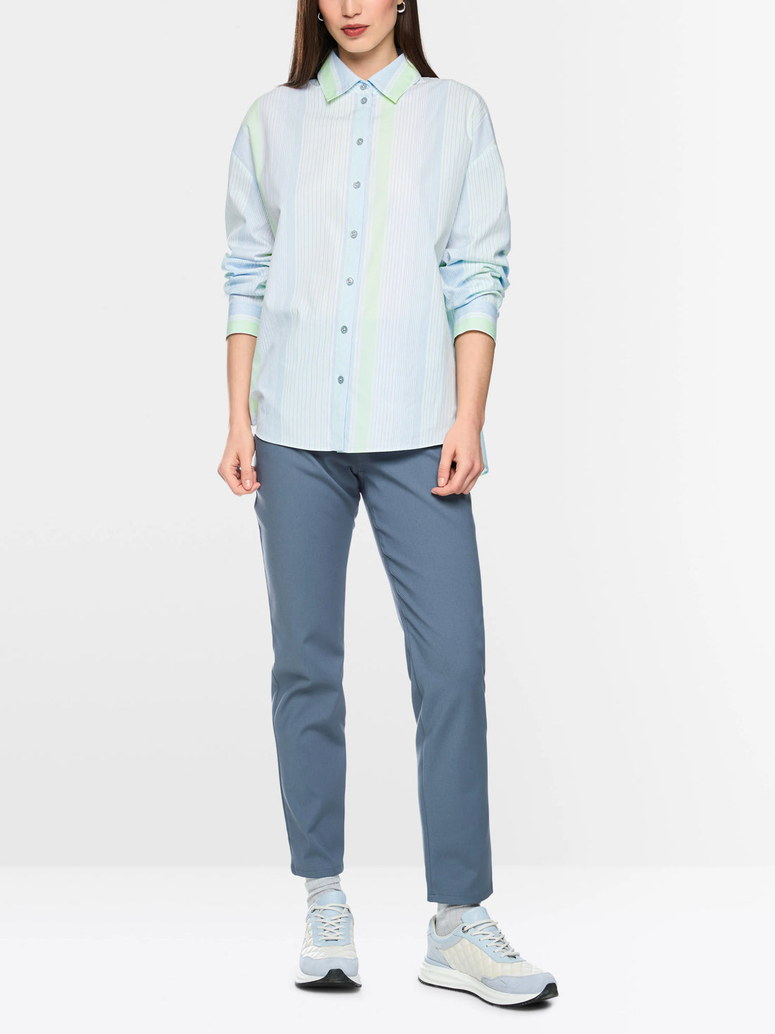 Marc Cain Niagara Mist Women Striped Blouse SKU: BS 51.12 W15_318 Image 01
