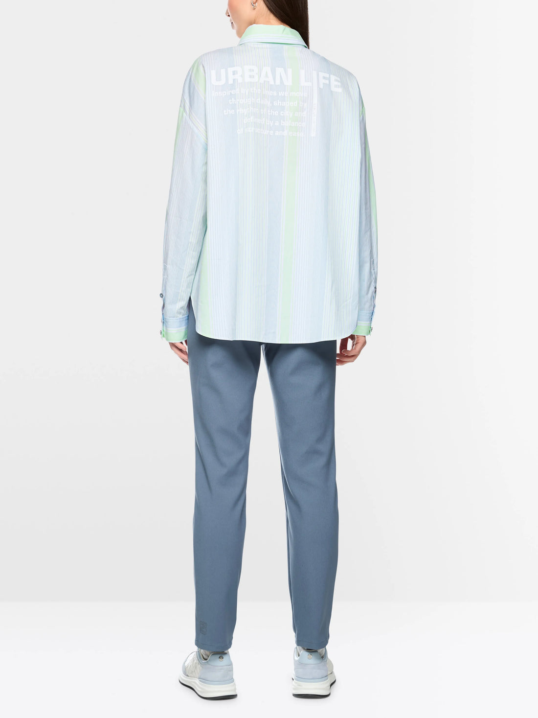 Marc Cain Niagara Mist Women Striped Blouse SKU: BS 51.12 W15_318 Image 02