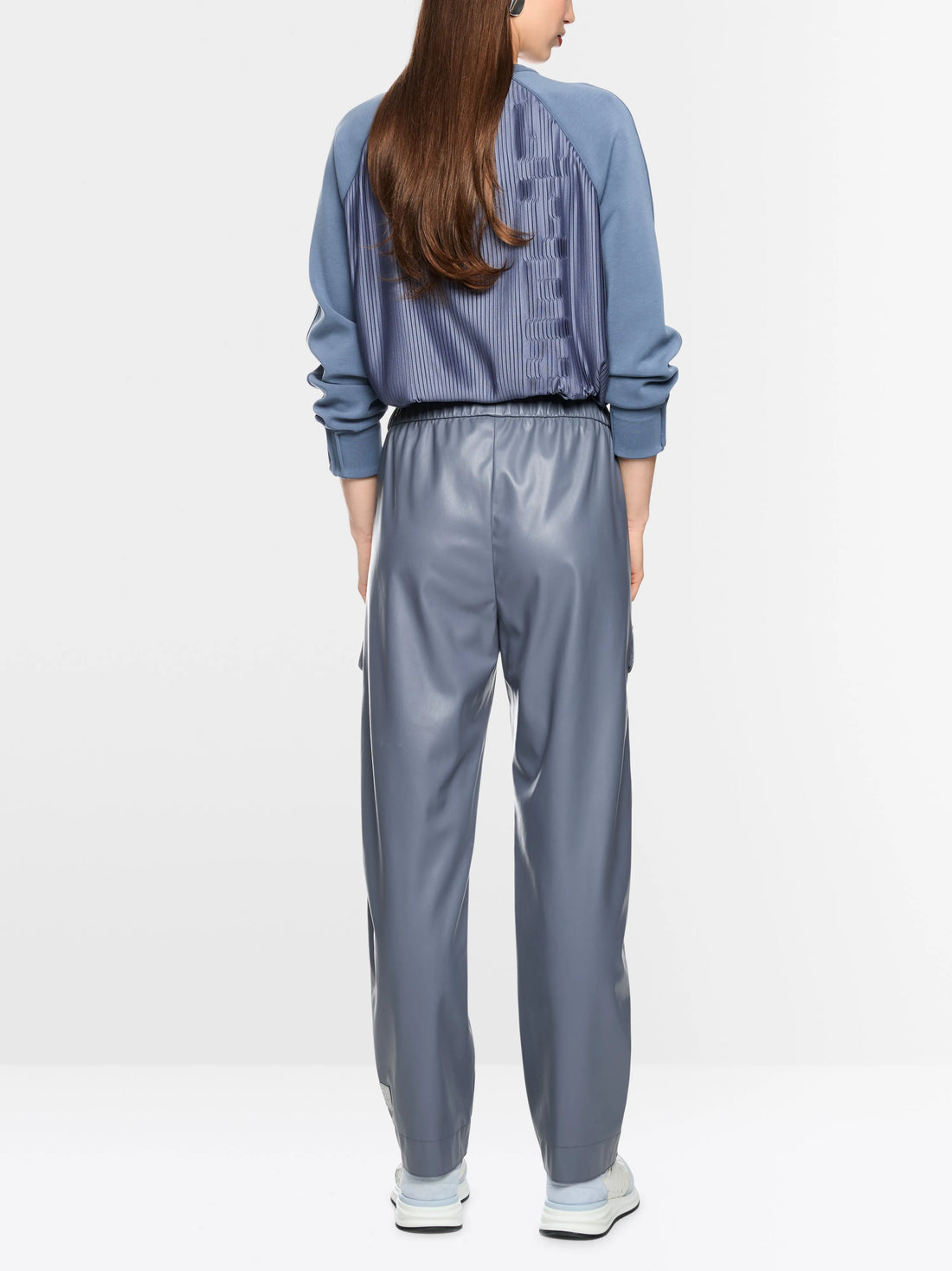 Marc Cain Grisaille Women WUXI Faux Leather Trousers SKU: BS 81.26 J07_380 Image 02