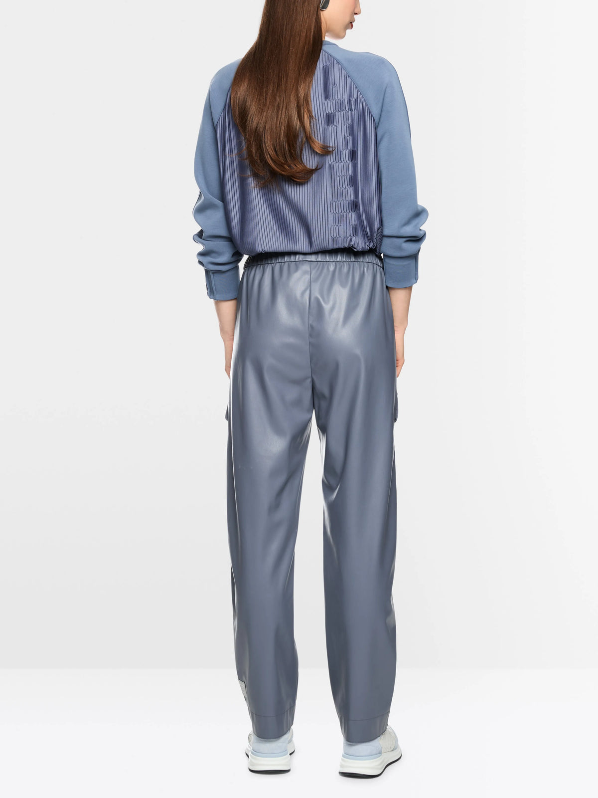 Marc Cain Grisaille Women WUXI Faux Leather Trousers SKU: BS 81.26 J07_380 Image 02