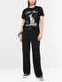 Marc Cain Black New Women WASHINGTON Pull-On Trousers with Lace SKU: BS 81.41 J09_900 Image 01