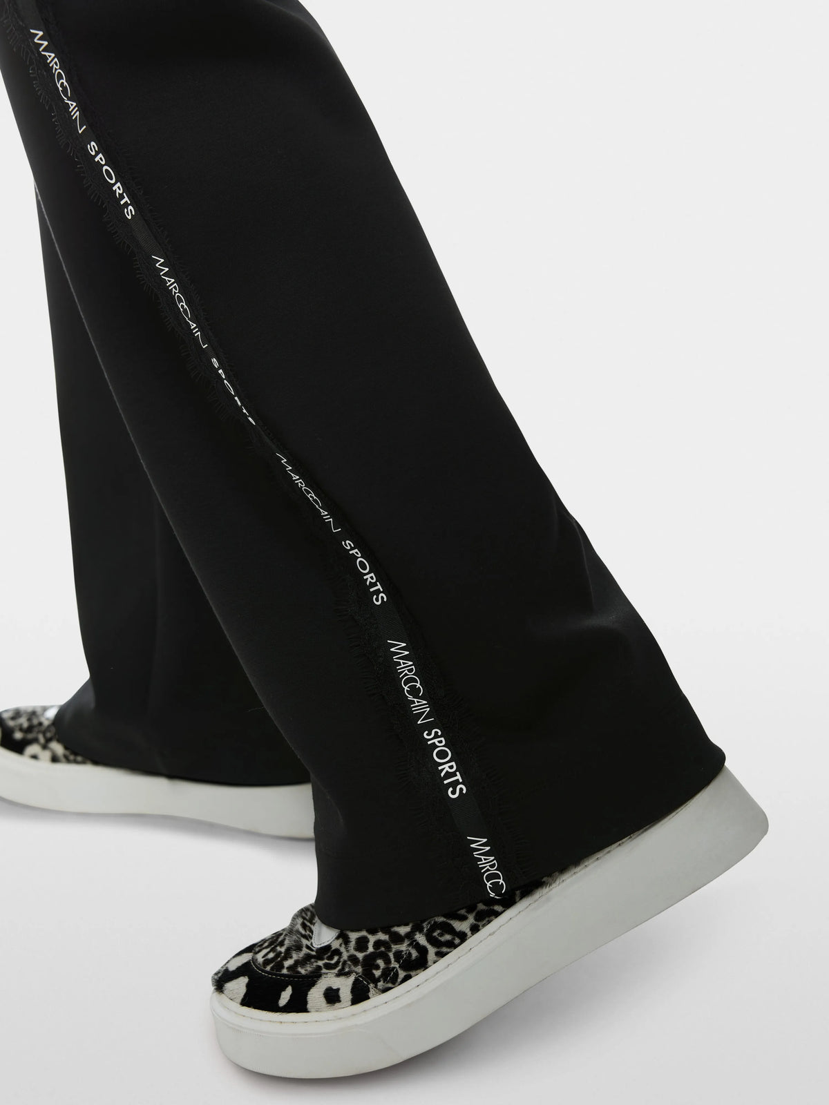 Marc Cain Black New Women WASHINGTON Pull-On Trousers with Lace SKU: BS 81.41 J09_900 Image 04