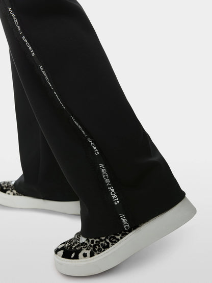 Marc Cain Black New Women WASHINGTON Pull-On Trousers with Lace SKU: BS 81.41 J09_900 Image 04