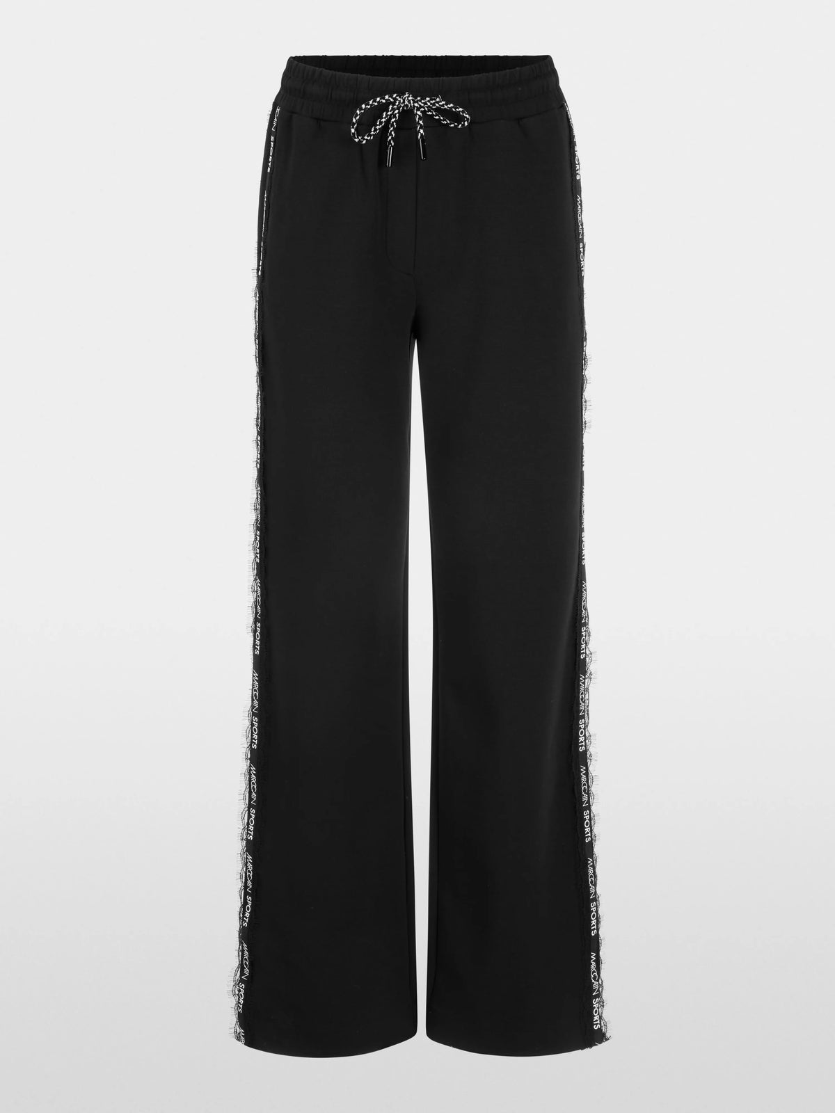 Marc Cain Black New Women WASHINGTON Pull-On Trousers with Lace SKU: BS 81.41 J09_900 Image 06