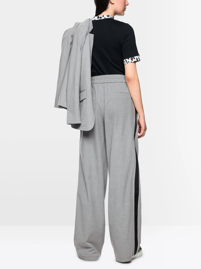 Marc Cain Grey Women WEDI Wide Pull-On Trousers SKU: BS 81.48 W33_820 Image 02