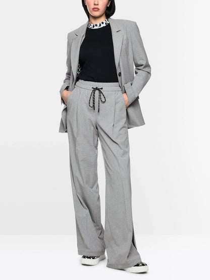 Marc Cain Grey Women WEDI Wide Pull-On Trousers SKU: BS 81.48 W33_820 Image 04
