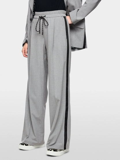 Marc Cain Grey Women WEDI Wide Pull-On Trousers SKU: BS 81.48 W33_820 Image 05