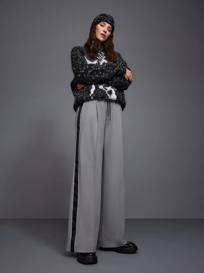 Marc Cain Grey Women WEDI Wide Pull-On Trousers SKU: BS 81.48 W33_820 Image 08