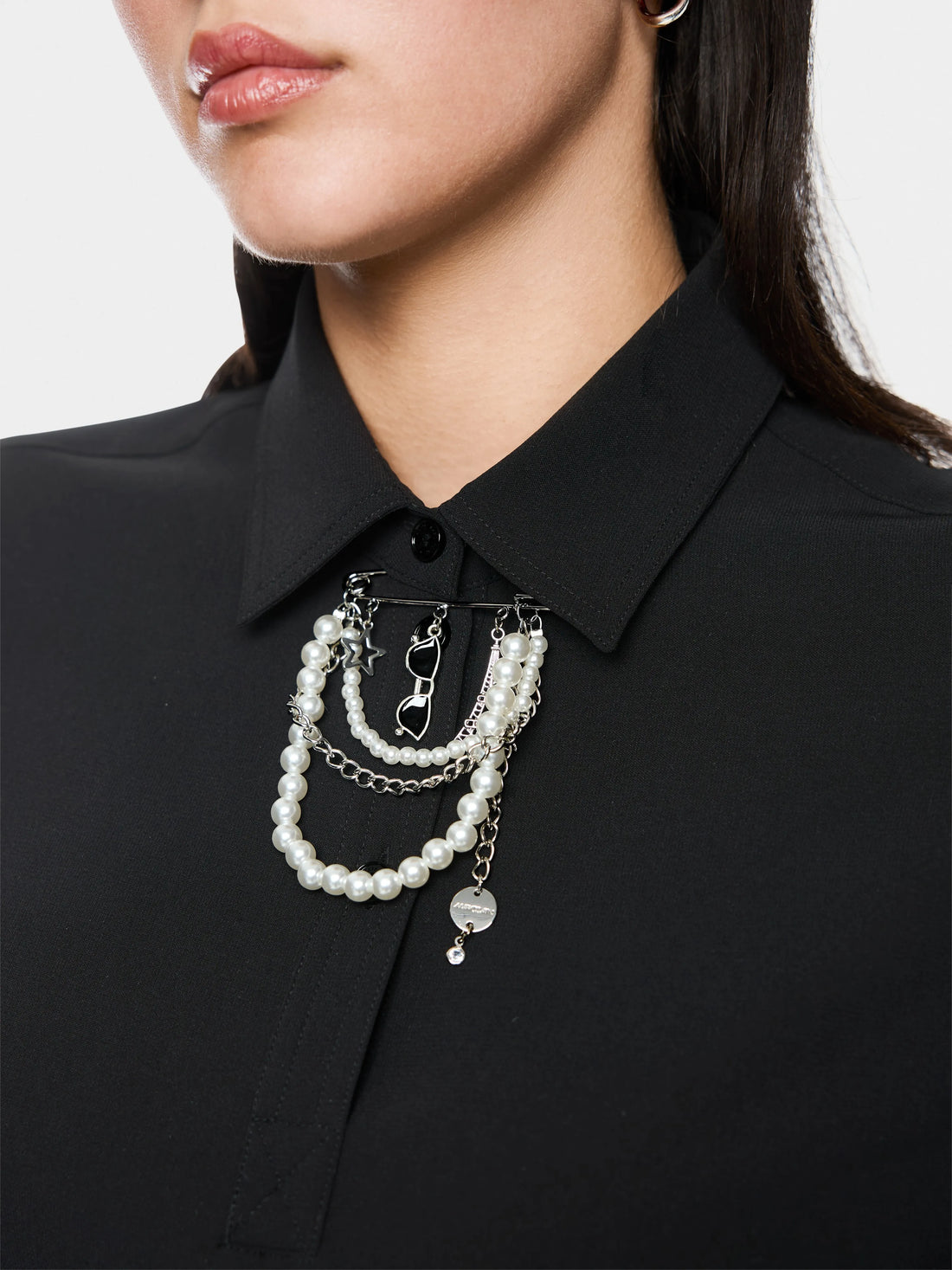 Marc Cain Silver Women Brooch with Pearls SKU: BS J7.01 Z45_800 Image 02