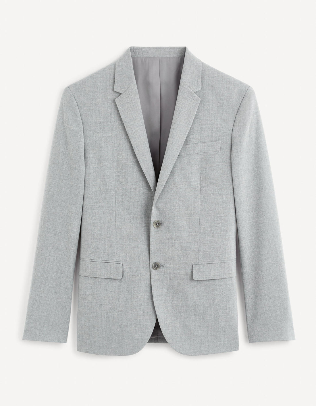 Slim Suit Jacket - Light Gray_BUAMAURY_LIGHT GREY_02