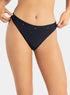 Marie France Black Women Ben Satin Invisible Seam Bikini Bottom SKU: BWBENBOTTOM_Black Image 01