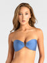 Marie France Dark Blue Women Braun Bandeau V-Hardware Bikini Top SKU: BWBRAUNTOP_Dark Blue Image 01