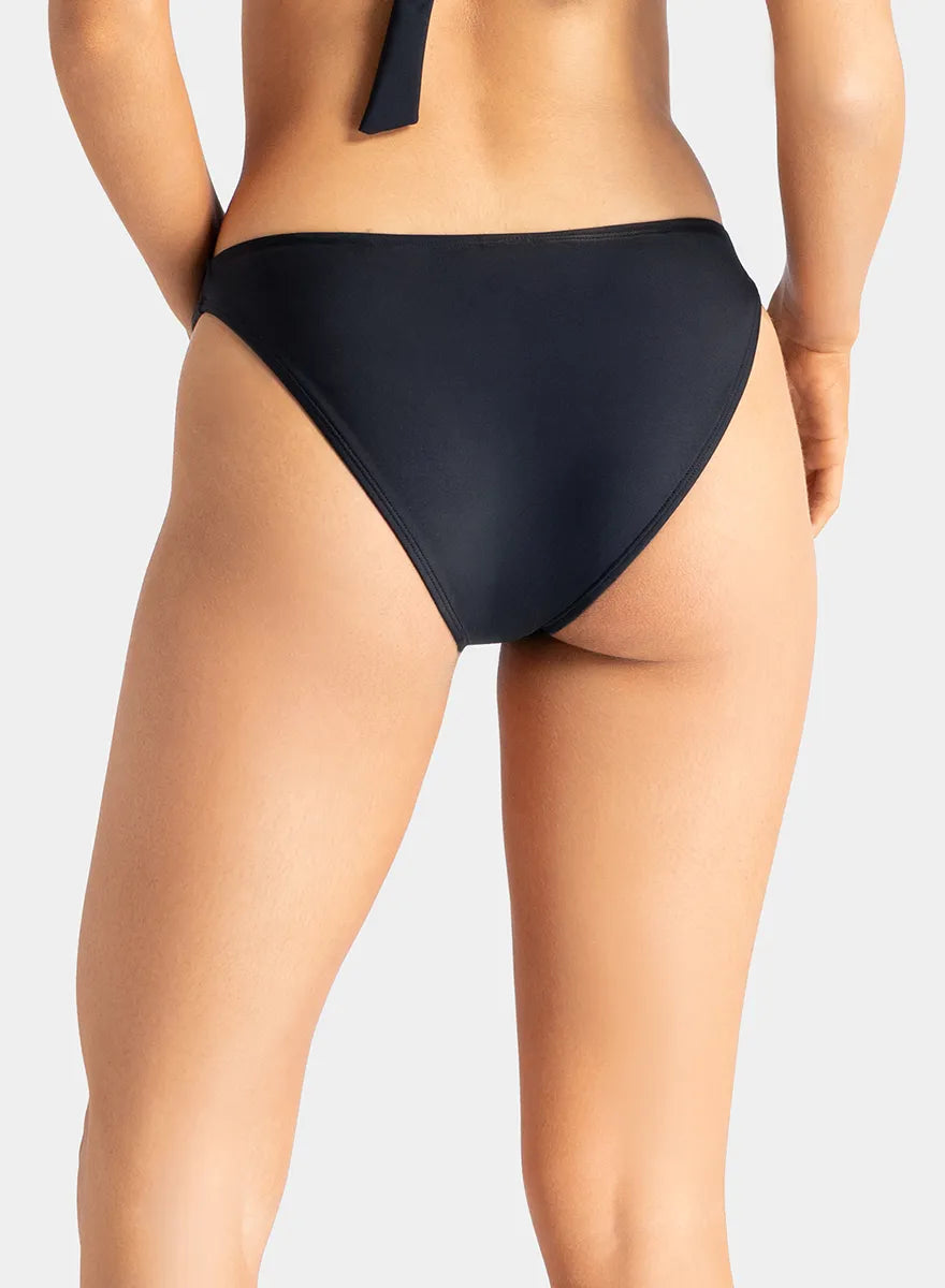 Marie France Black Women Len Sleek Low-Rise Bikini Bottom SKU: BWLENBOTTOM_Black Image 02