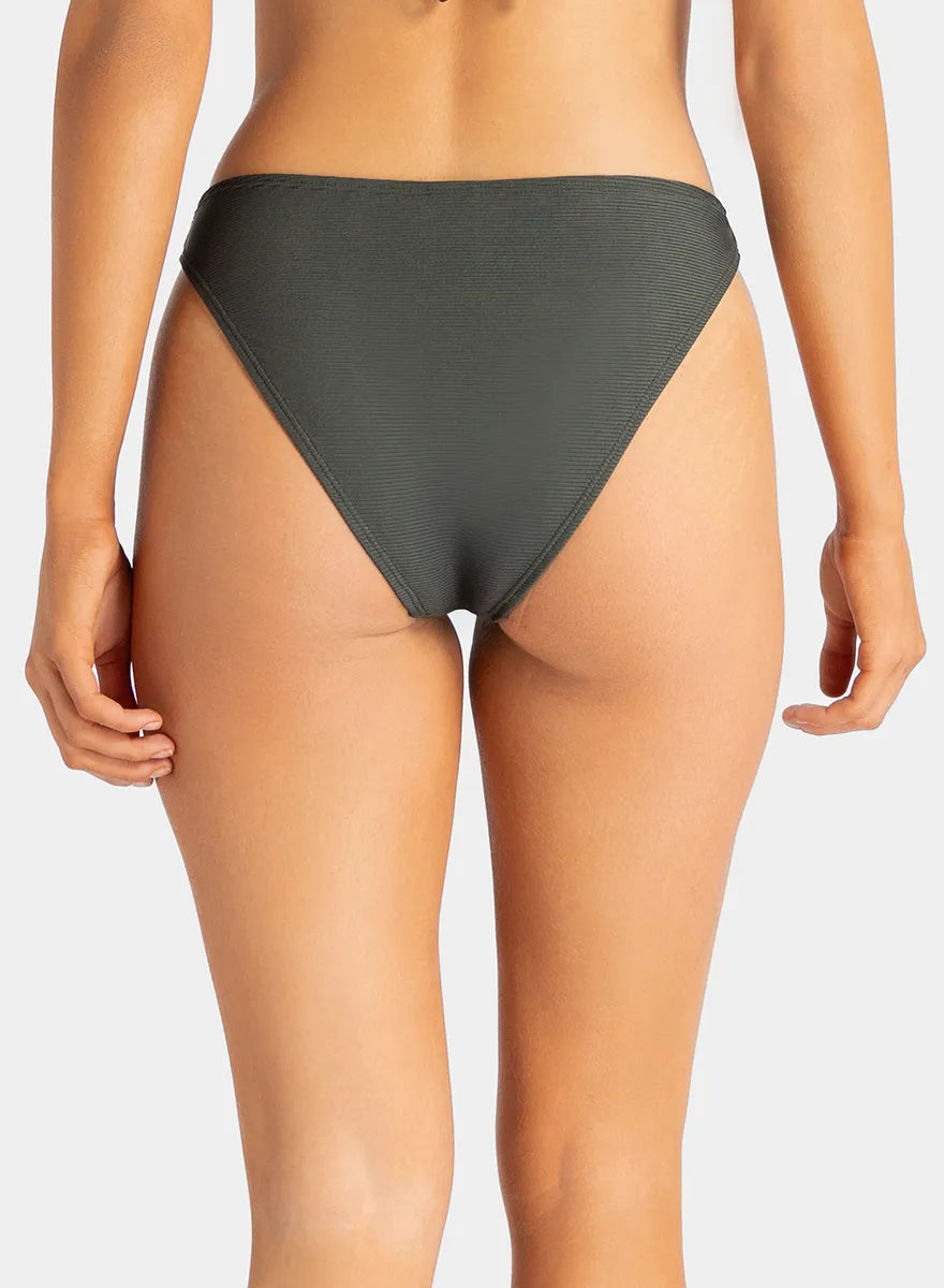 Marie France Kaki Women Fully Lined Ribbed Bikini Bottom SKU: BWMAGBOTTOM_Kaki Image 02