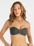 Marie France Kaki Women Mason Ribbed Sweetheart Braided Cord Bikini Top SKU: BWMASONTOP_Kaki Image 01