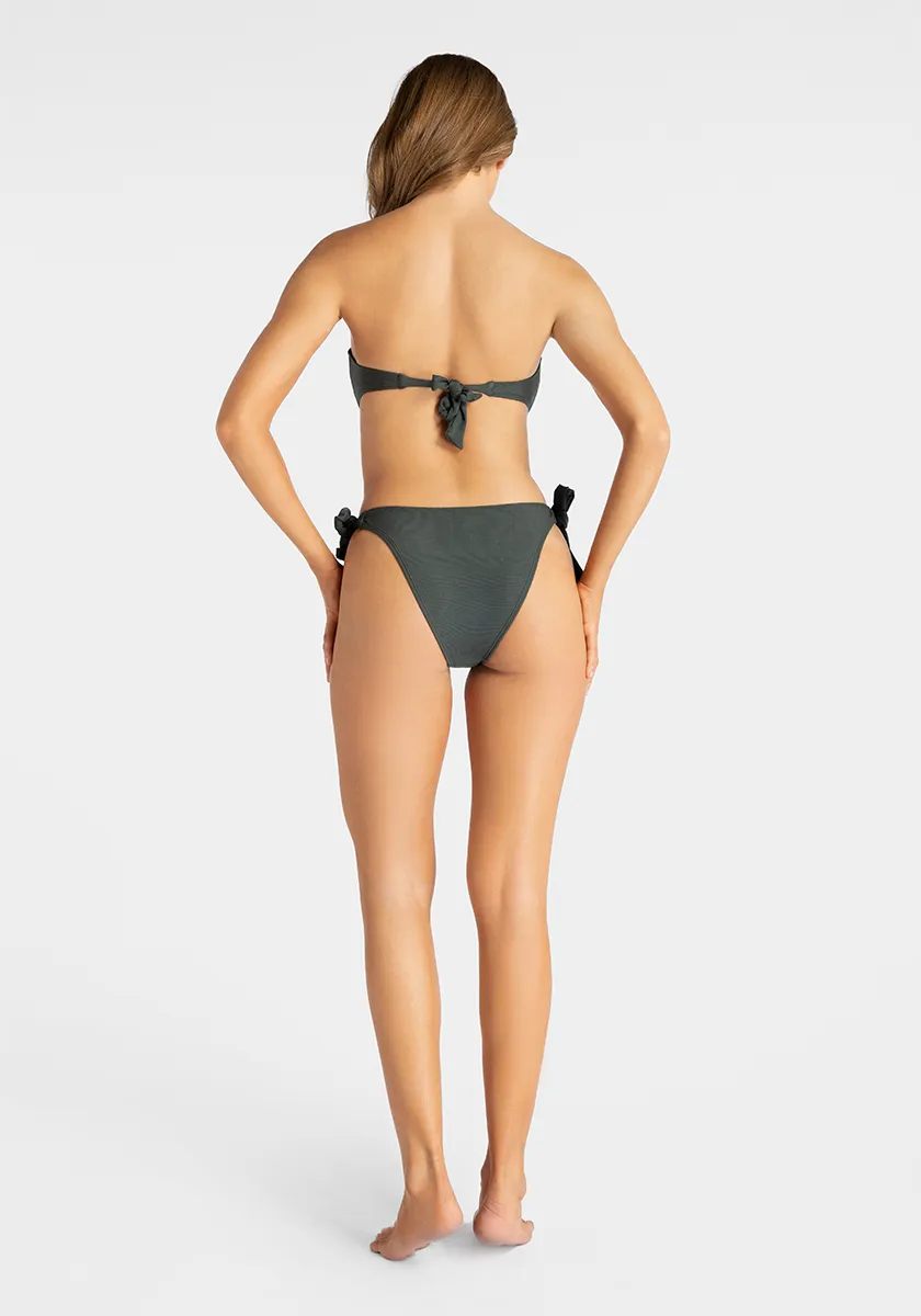 Marie France Kaki Women Mason Ribbed Sweetheart Braided Cord Bikini Top SKU: BWMASONTOP_Kaki Image 04