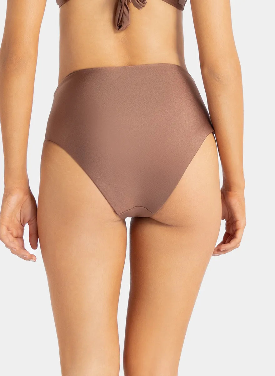 Marie France Bronze Women Romee High-Waist Full Coverage Bikini Bottom SKU: BWROMEEBOTTOM_Bronze Image 02