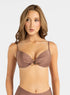 Marie France Bronze Women Romee Molded Underwire Tortoiseshell Bikini Top SKU: BWROMEETOP_Bronze Image 01