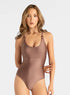 Marie France Bronze Women Shimmering Hardware Scoop One-Piece Swimsuit SKU: BWSEABOUND_Bronze Image 01