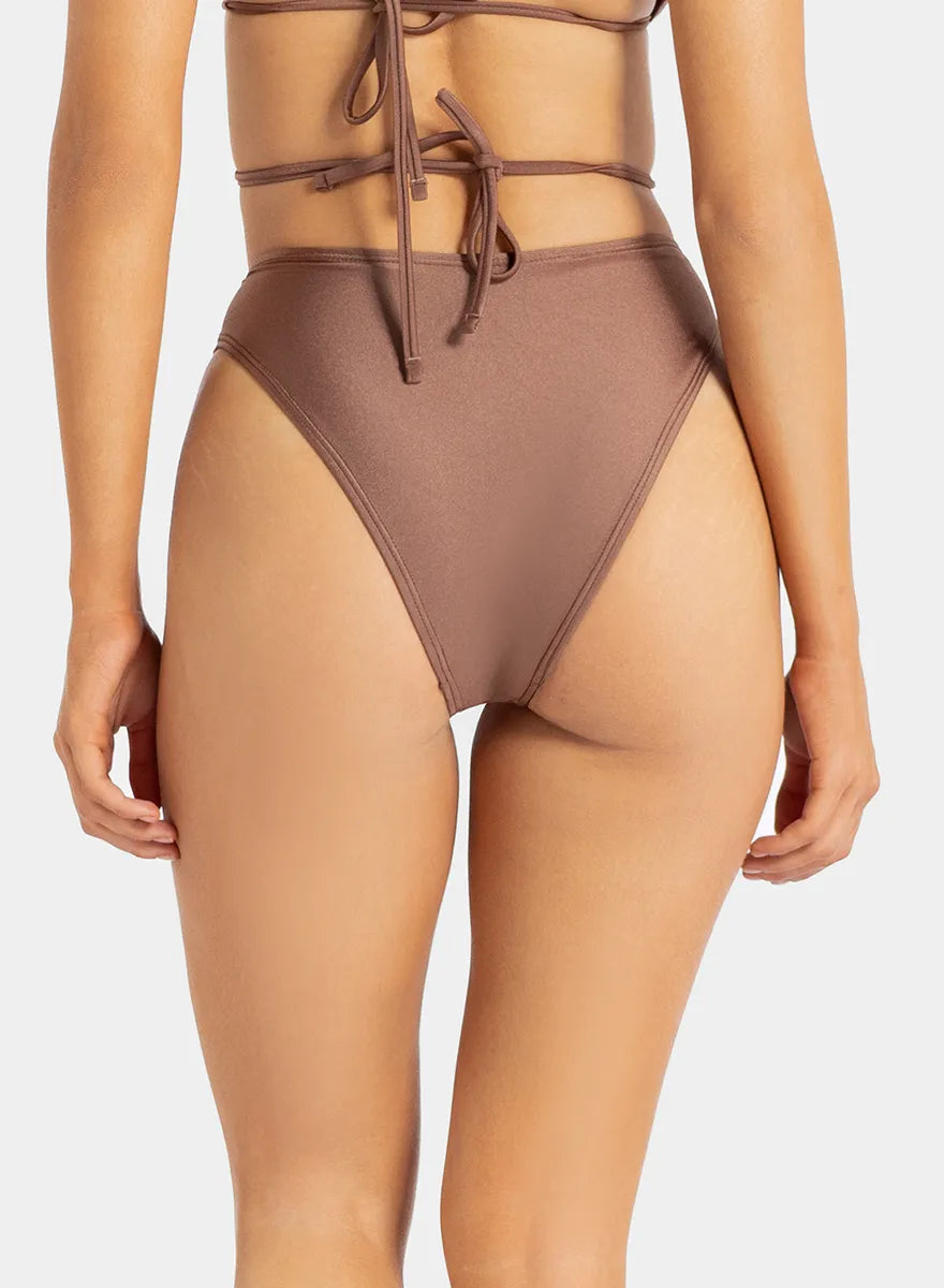 Marie France Bronze Women Tanline High-Waist Metallic O-Ring Bikini Bottom SKU: BWTANLINEBOTTOM_Bronze Image 02
