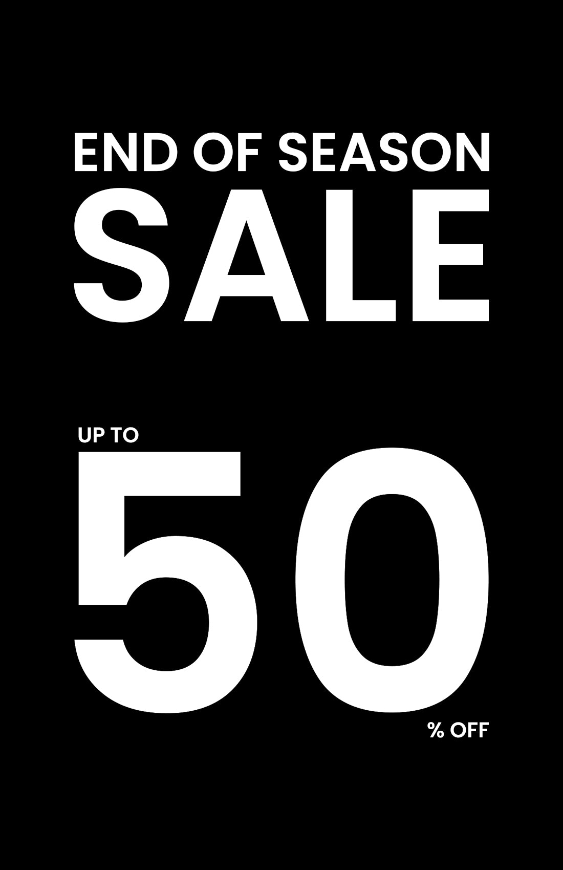 Bevava End of season sale banner with 'Up to 50% off' Bevava Kuwait 2025/2026 Sale