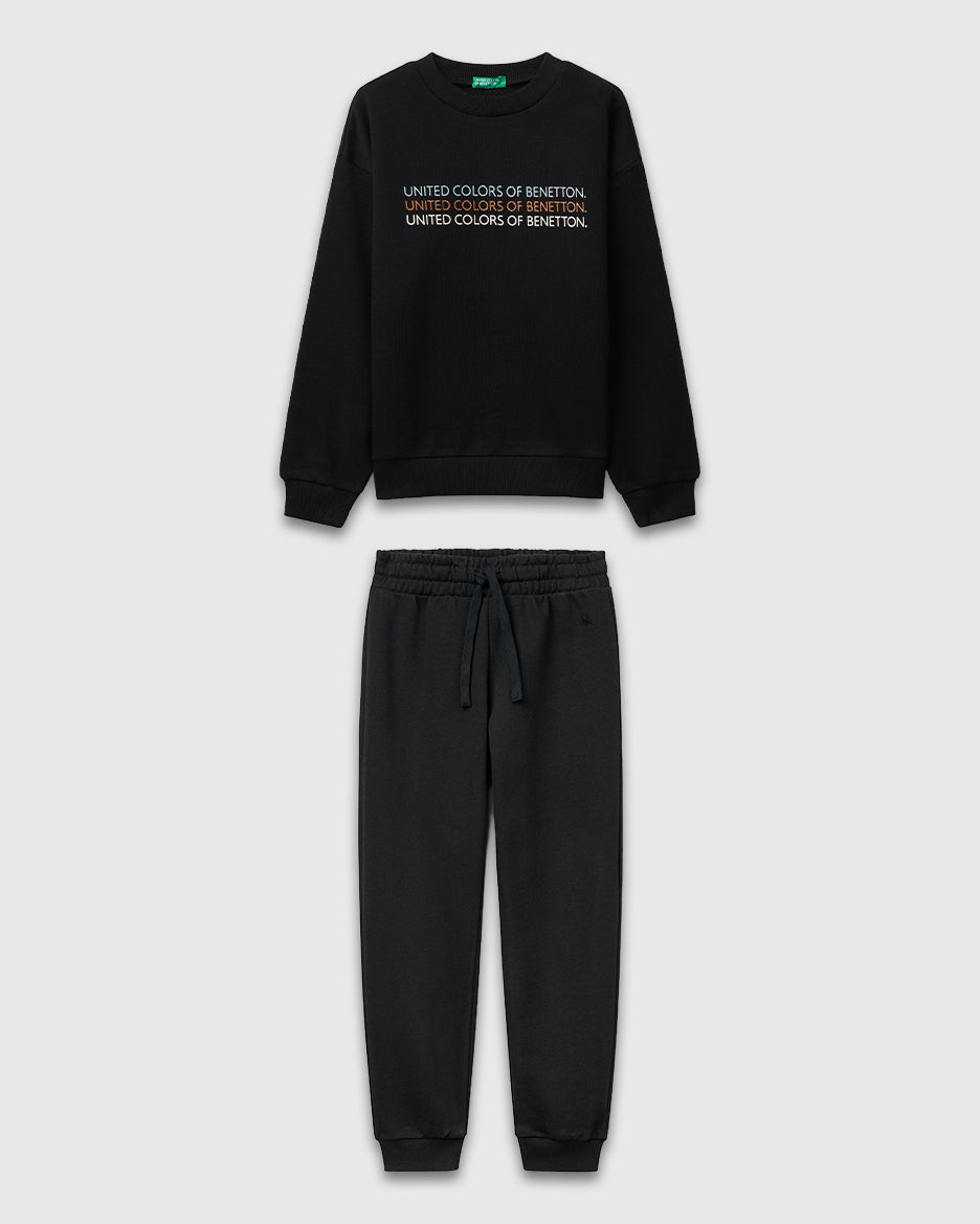 Benetton_Black_Tracksuit with Glittery Logo Print_C10Q0-CF02HS_100_01
