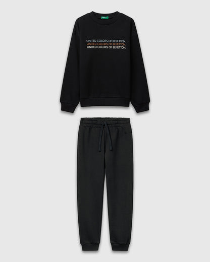 Benetton_Black_Tracksuit with Glittery Logo Print_C10Q0-CF02HS_100_01