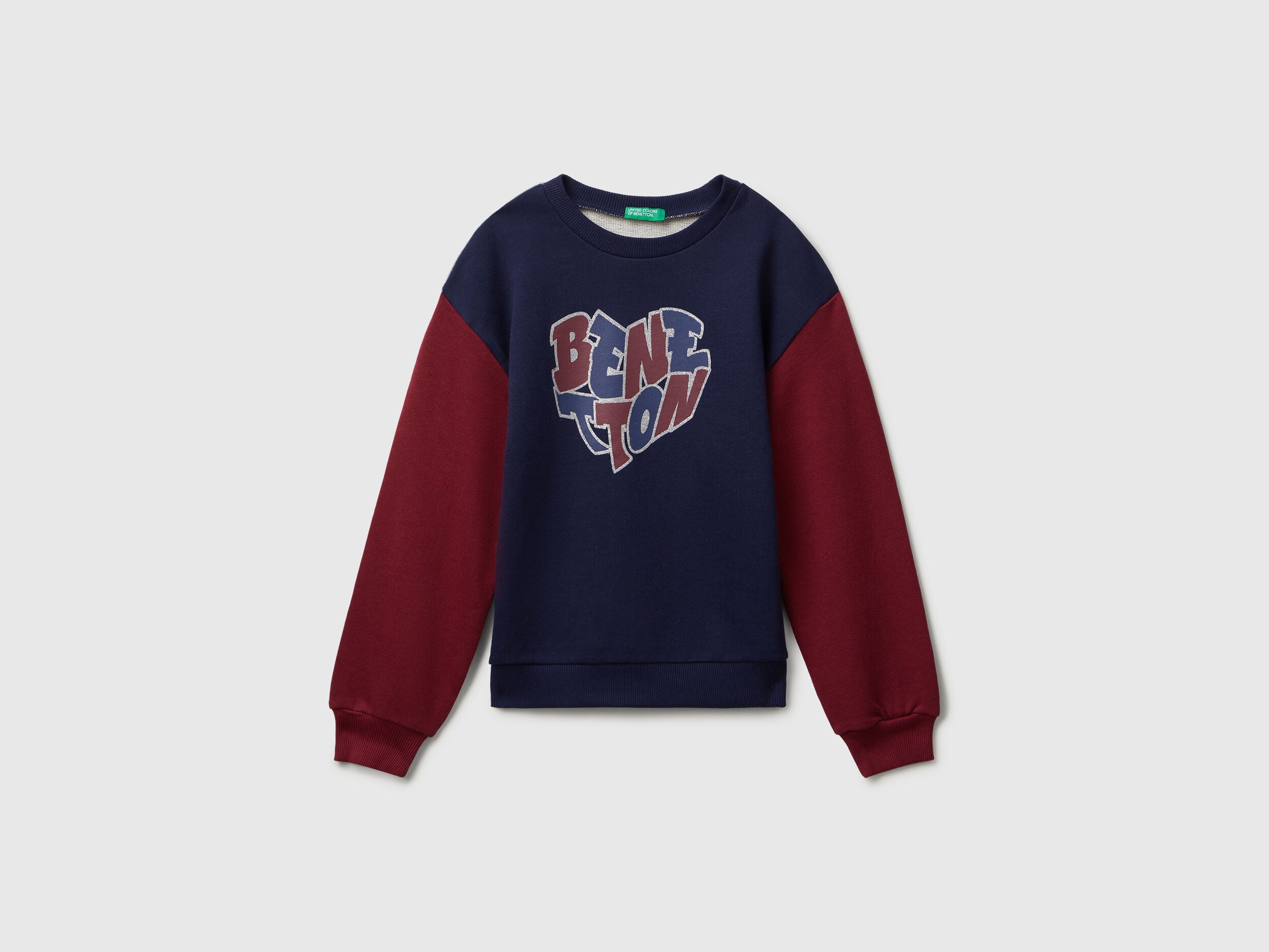 Benetton_Dark Blue_Tracksuit with Glittery Logo Print_C10Q0-CF02HS_903_02
