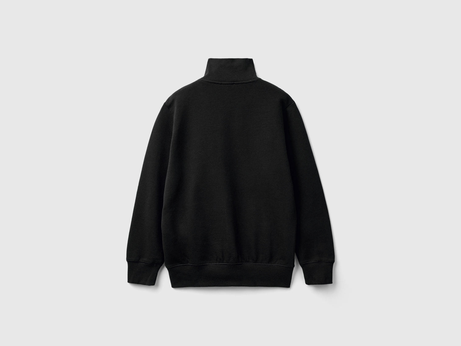 Benetton_Black_Pure Cotton Tracksuit with Zipper_C501B-CF058S_100_03