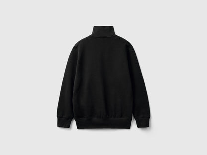 Benetton_Black_Pure Cotton Tracksuit with Zipper_C501B-CF058S_100_03