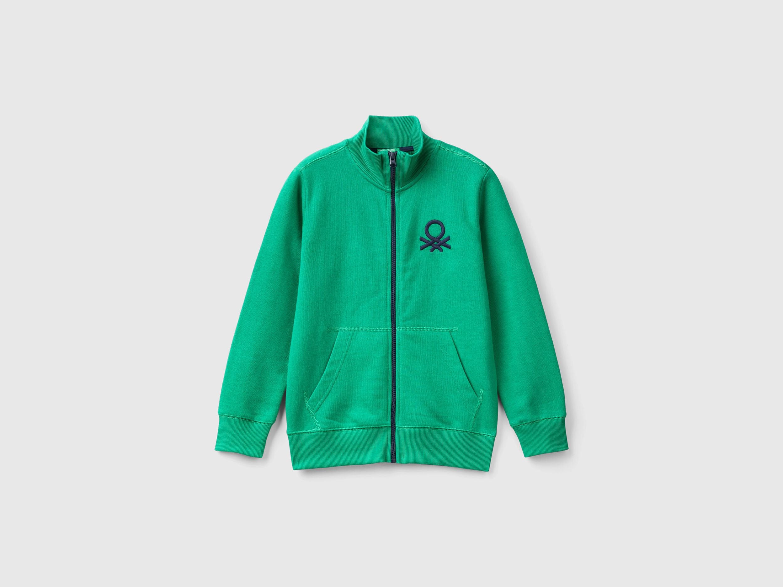 Benetton_Green_Pure Cotton Tracksuit with Zipper_C501B-CF058S_108_02