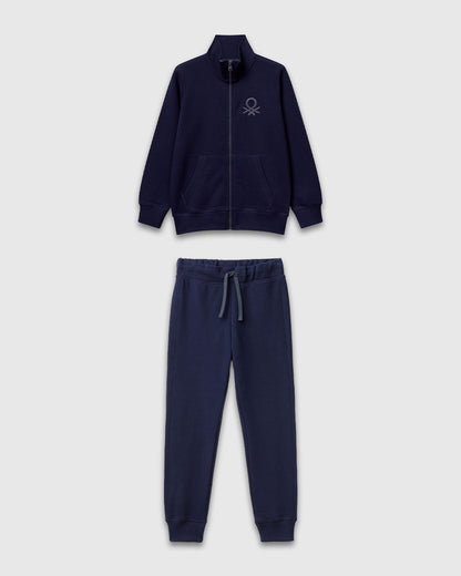 Benetton_Dark Blue_Pure Cotton Tracksuit with Zipper_C501B-CF058S_252_01