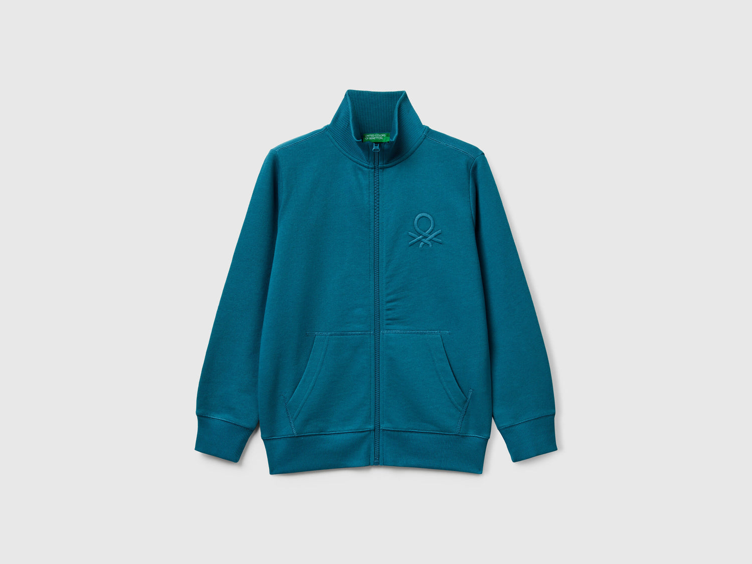 Benetton_Teal_Pure Cotton Tracksuit with Zipper_C501B-CF058S_3C5_02