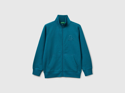 Benetton_Teal_Pure Cotton Tracksuit with Zipper_C501B-CF058S_3C5_02