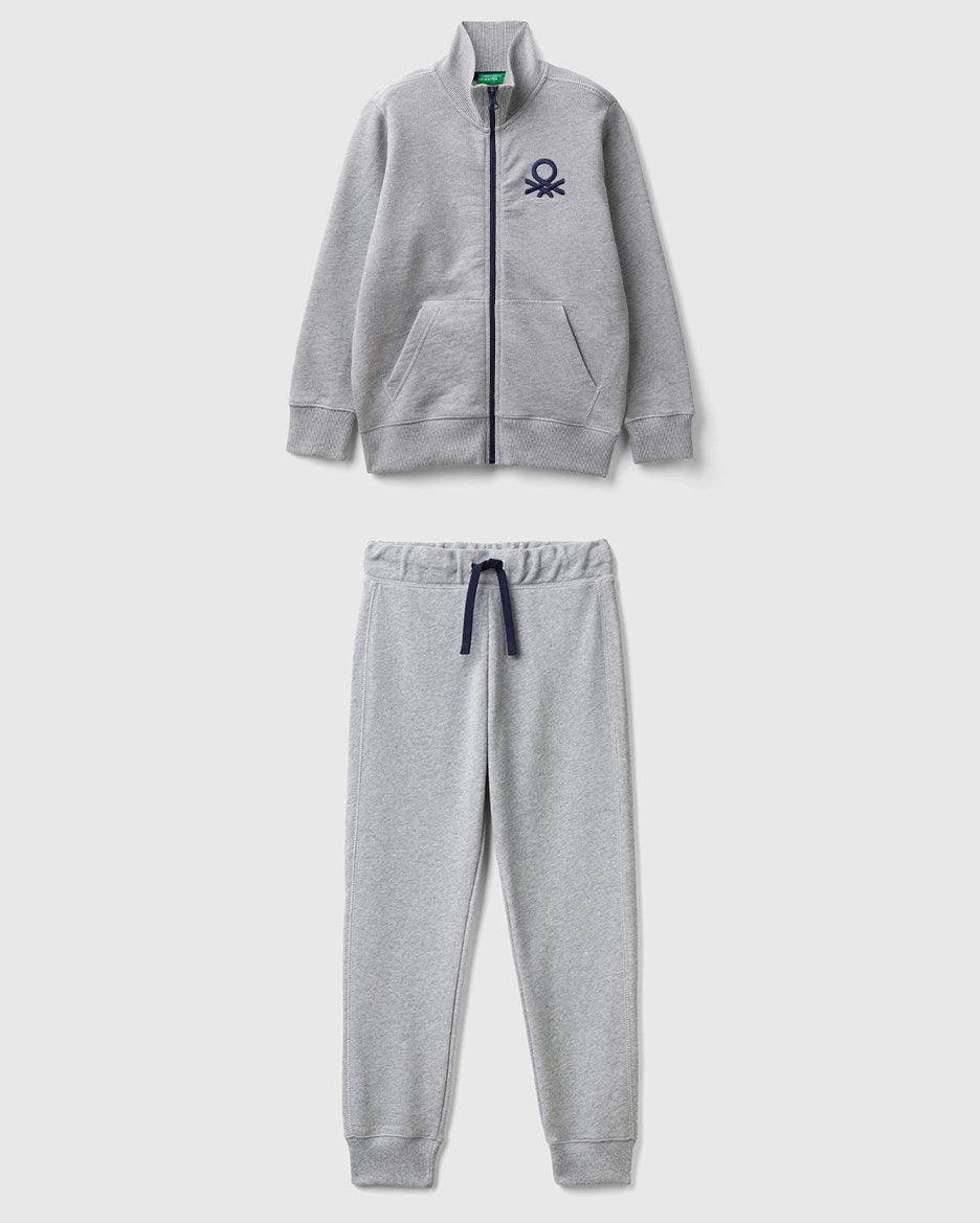 Pure Cotton Sweatshirt With Zipper Tracksuit_C501B-CF058S_501_01