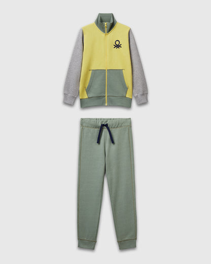 Benetton_Yellow_Pure Cotton Tracksuit with Zipper_C501B-CF058S_919_01