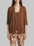 Luisa Spagnoli Tabacco Women Cammino - Long Cardigan SKU: CAMMINO_2202 Image 00