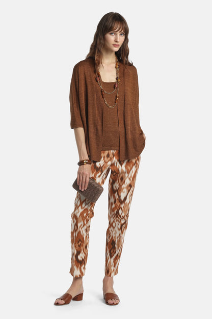 Luisa Spagnoli Tabacco Women Cammino - Long Cardigan SKU: CAMMINO_2202 Image 05